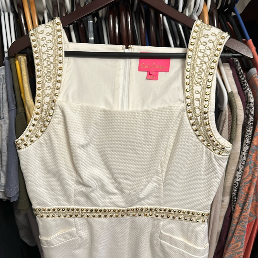 Euc Lilly Pulitzer White Dress In Size 4